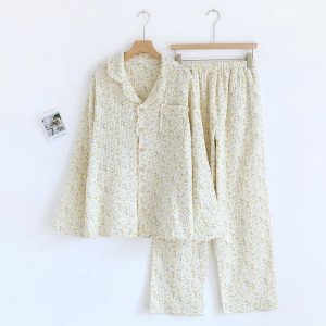 The Bloom-100% Muslin Cotton Pyjama - Wildflower Field, L