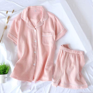 The Muslin Cotton Pyjama - Pink, XL